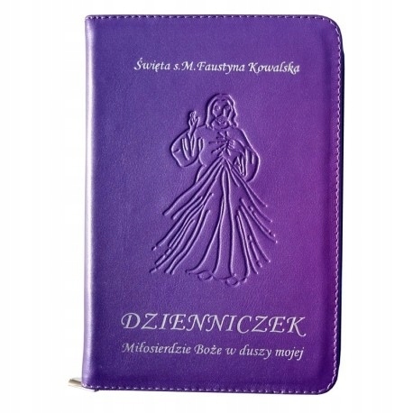 Deník kůže se zipem Fialová