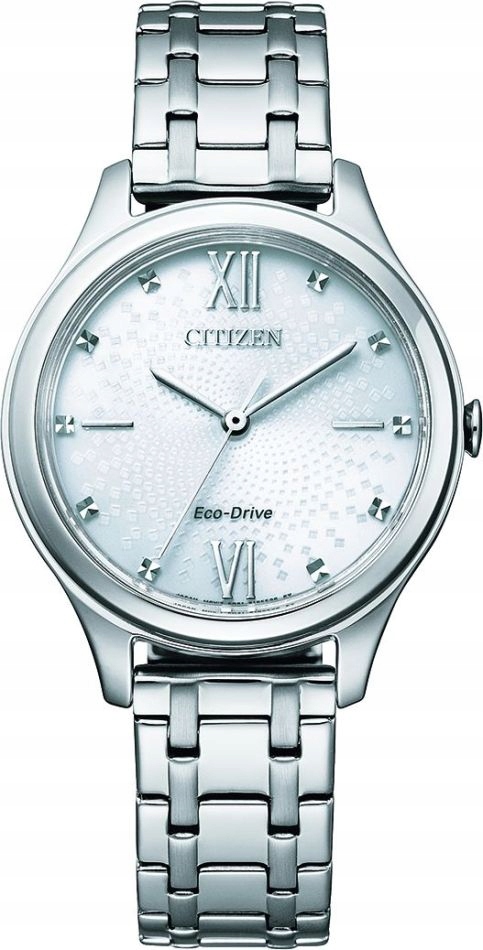 Zegarek damski Citizen EM0500-73A srebrny fashion klasyczny