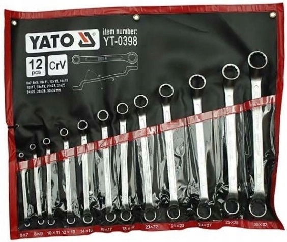 

Yato Kpl. Kluczy Oczkowe Odgięte 6-32 12cz YT-0398