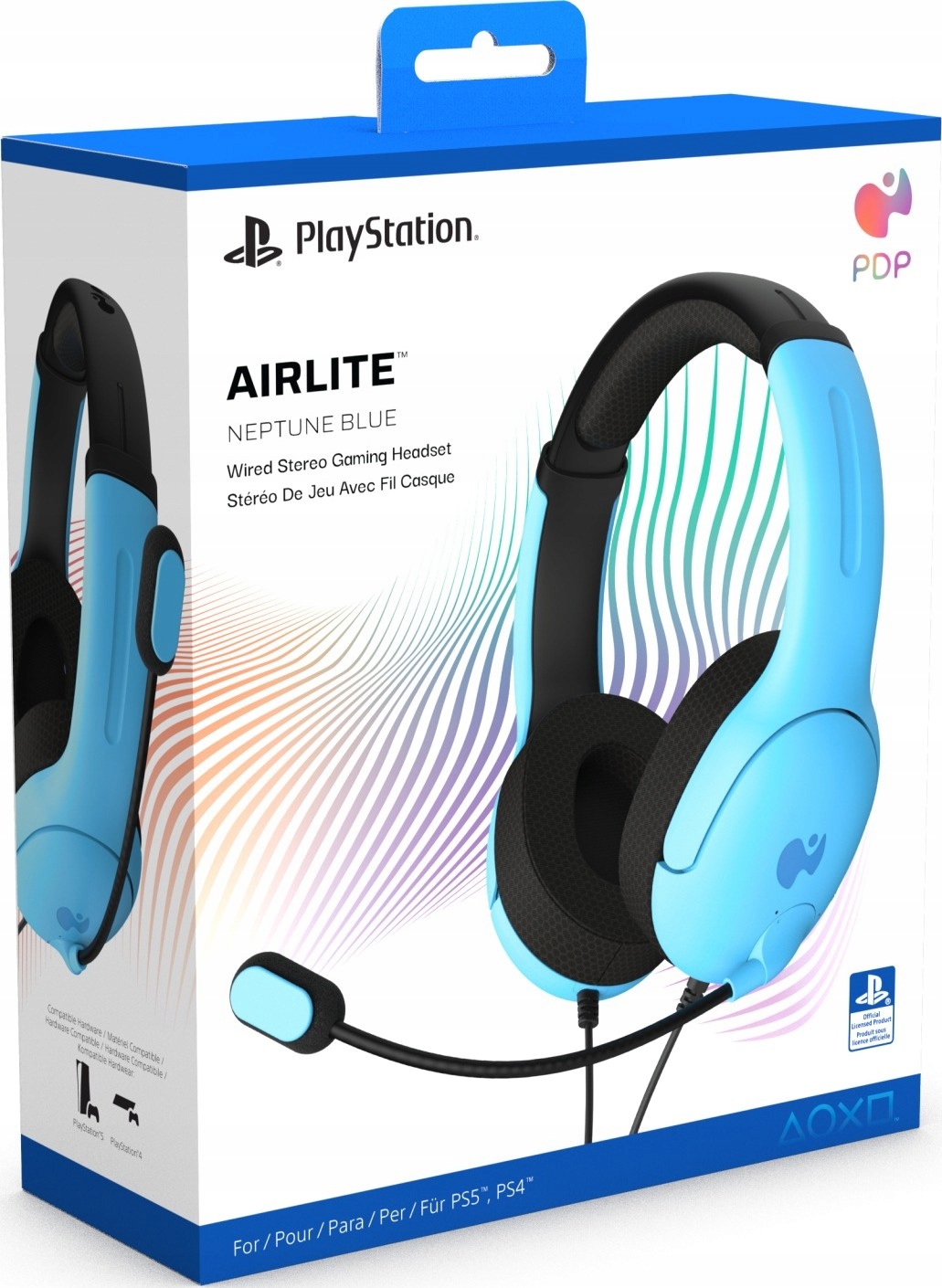 Pdp PS5 Drátová sluchátka Airlite Modrá Licence Playstation