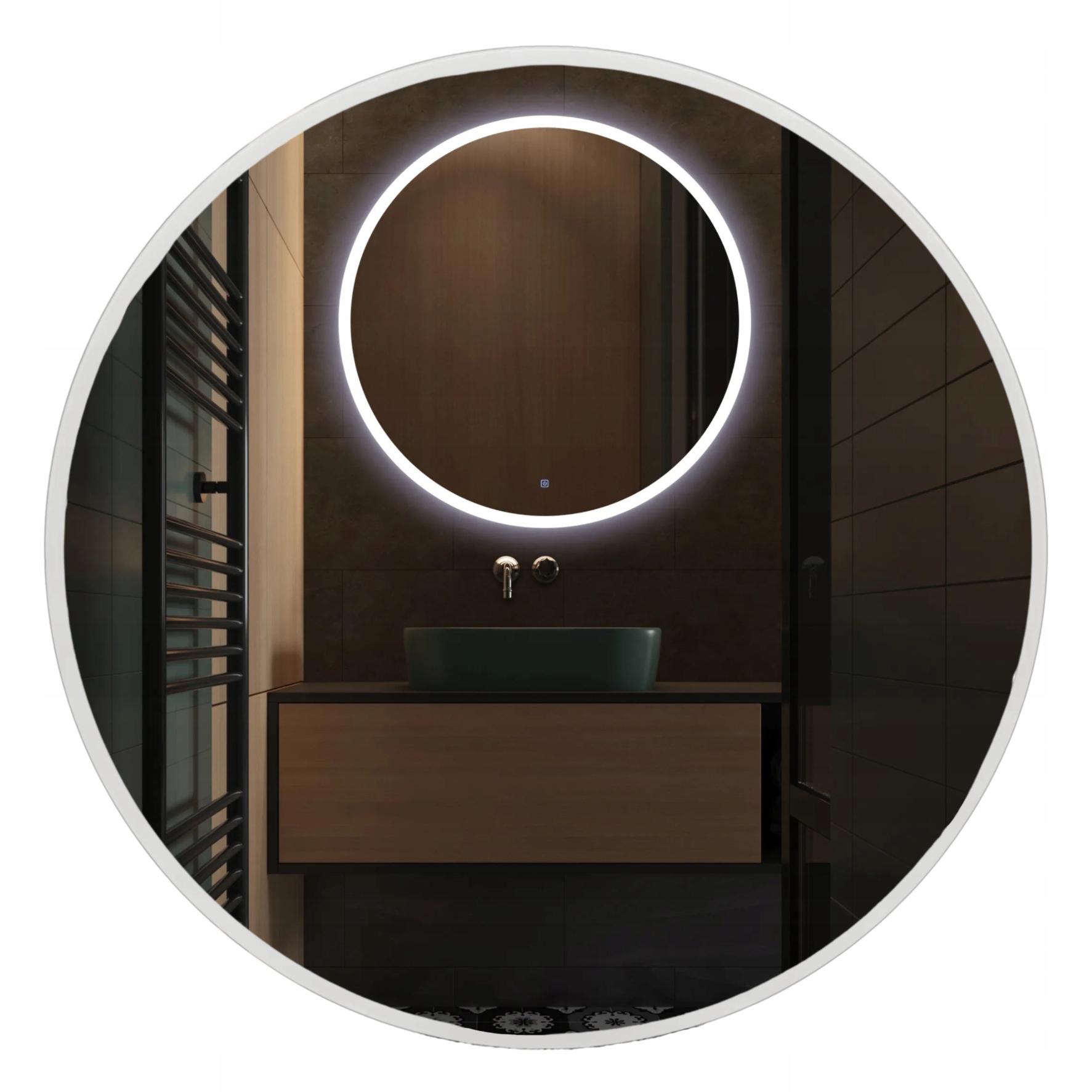 Balneo Zrcadlo Podsvícené Led 80 CM Koupelnové Nástěnné Kulaté Moon