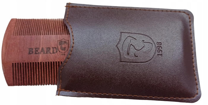 Beard Bross Grzebień drewniany + Etui Materiał włosia mieszane