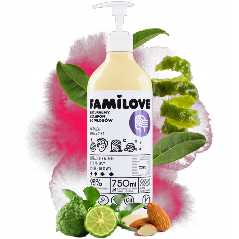 YOPE Prírodný šampón 750ml kvitnúci Bergamot