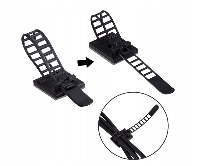 ORGANIZER UCHWYT ZACZEP DO KABLI 3M OPASKA Marka Inna