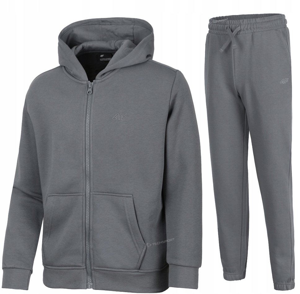 4F Ocieplany Chłopięcy Dres Komplet Bluza Rozpinana Spodnie rozm 140