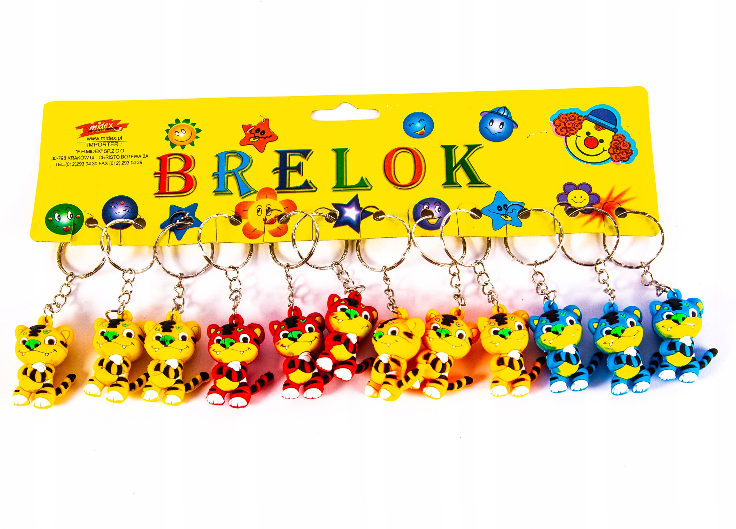 

Tygrysek Brelok Do Kluczy Zestaw 12szt