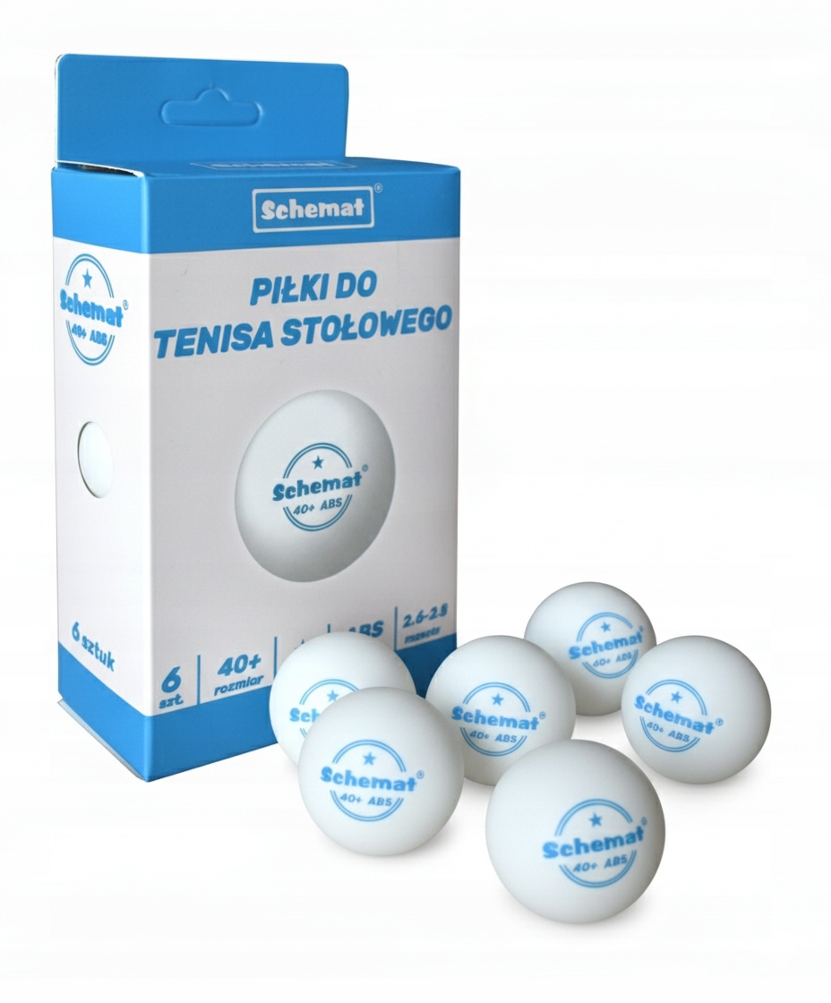 Piłki do Tenisa Stołowego Ping Ponga Białe 6 sztuk
