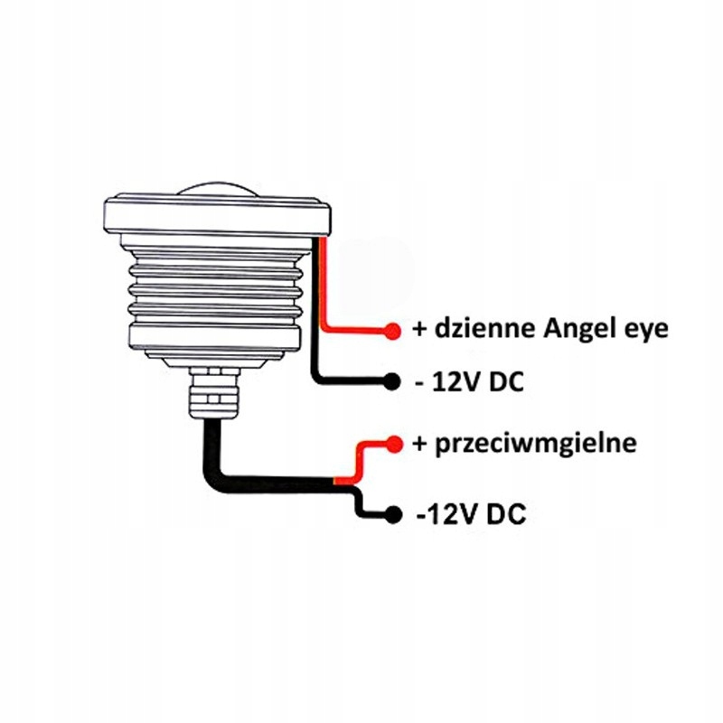ŚWIATŁA DRL COB LED dzienne angel eye, 7,6cm Numer katalogowy części 535