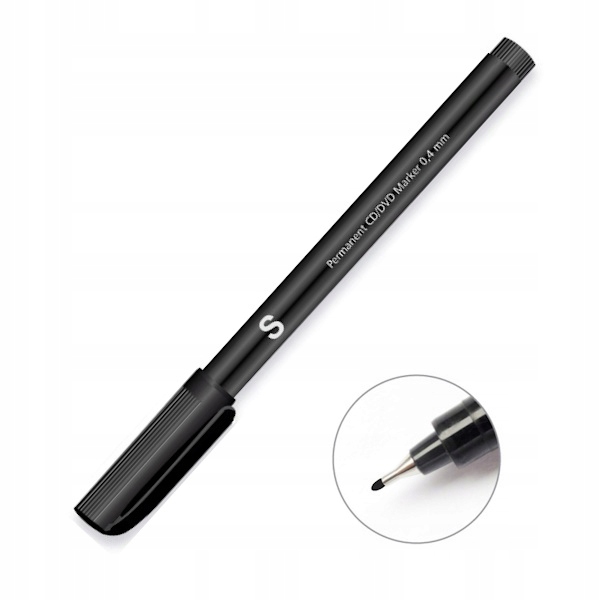 MARKER PERMANENTNY FOLIOPIS DO CD/DVD 0,4mm CZARNY