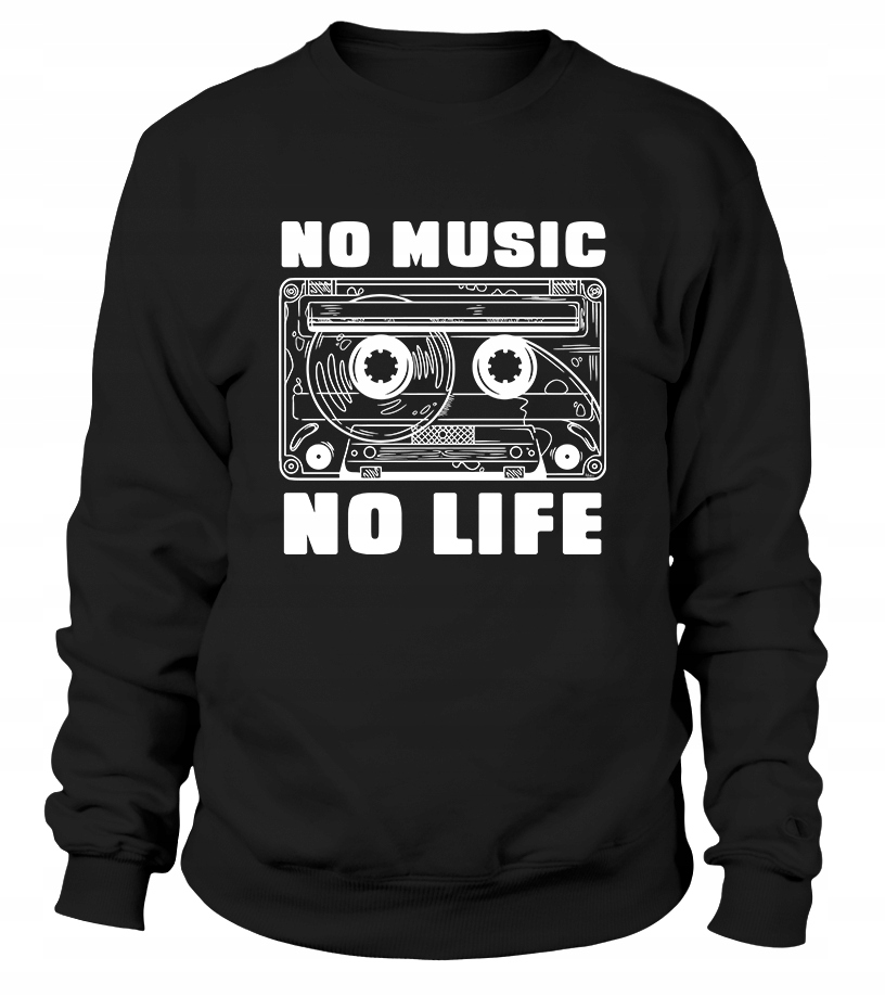 Pánská Mikina No Music No Life 3XL Černá Pro něj Chlapa Manžela Chlapa