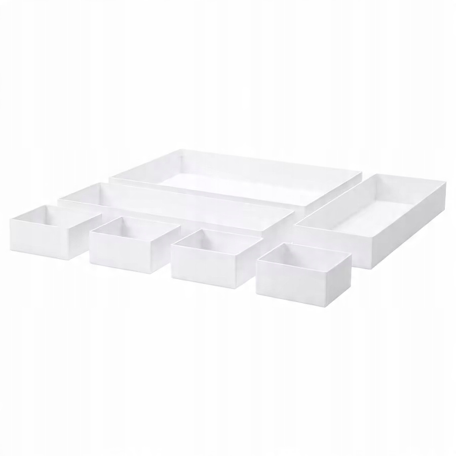 

Ikea Malaren Pudełko, 7 szt., biały
