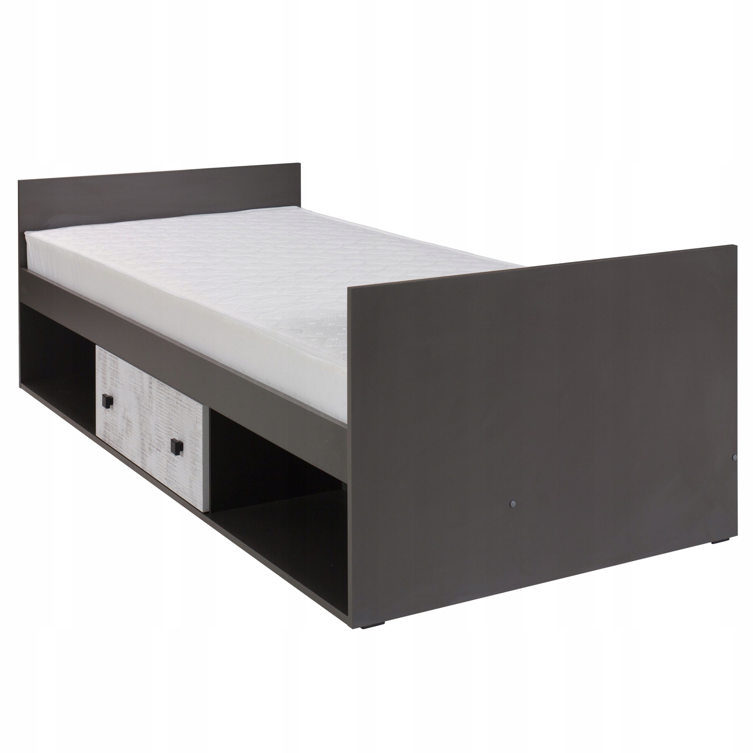 meble TOMMY _20 łóżko bez materaca grafit / enigma