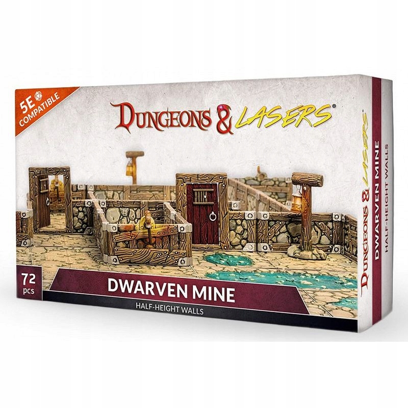 Dungeons and Lasers Dwarven Mine Half-Height Walls