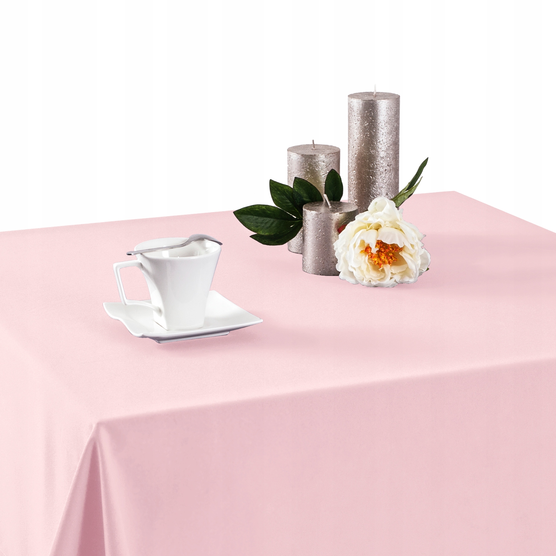 Obrus Szyty Poliestrowy Emma Pudrowy Róż 90x90cm Kod producenta tani obrus gastronomiczny do restauracji