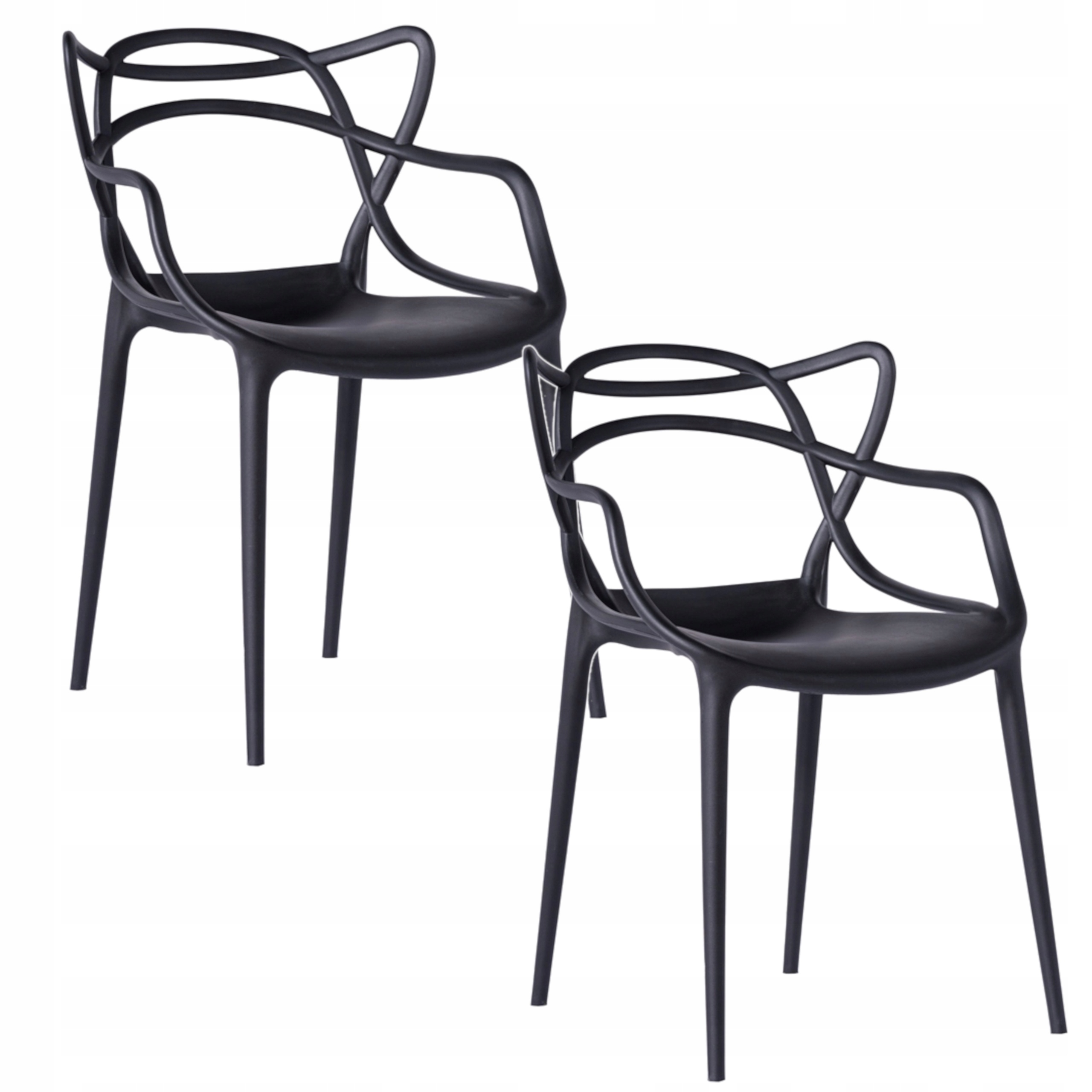 Křeslo Loft Černé Moderní Designové křeslo Kuchyňského Obývacího pokoje Premium x2