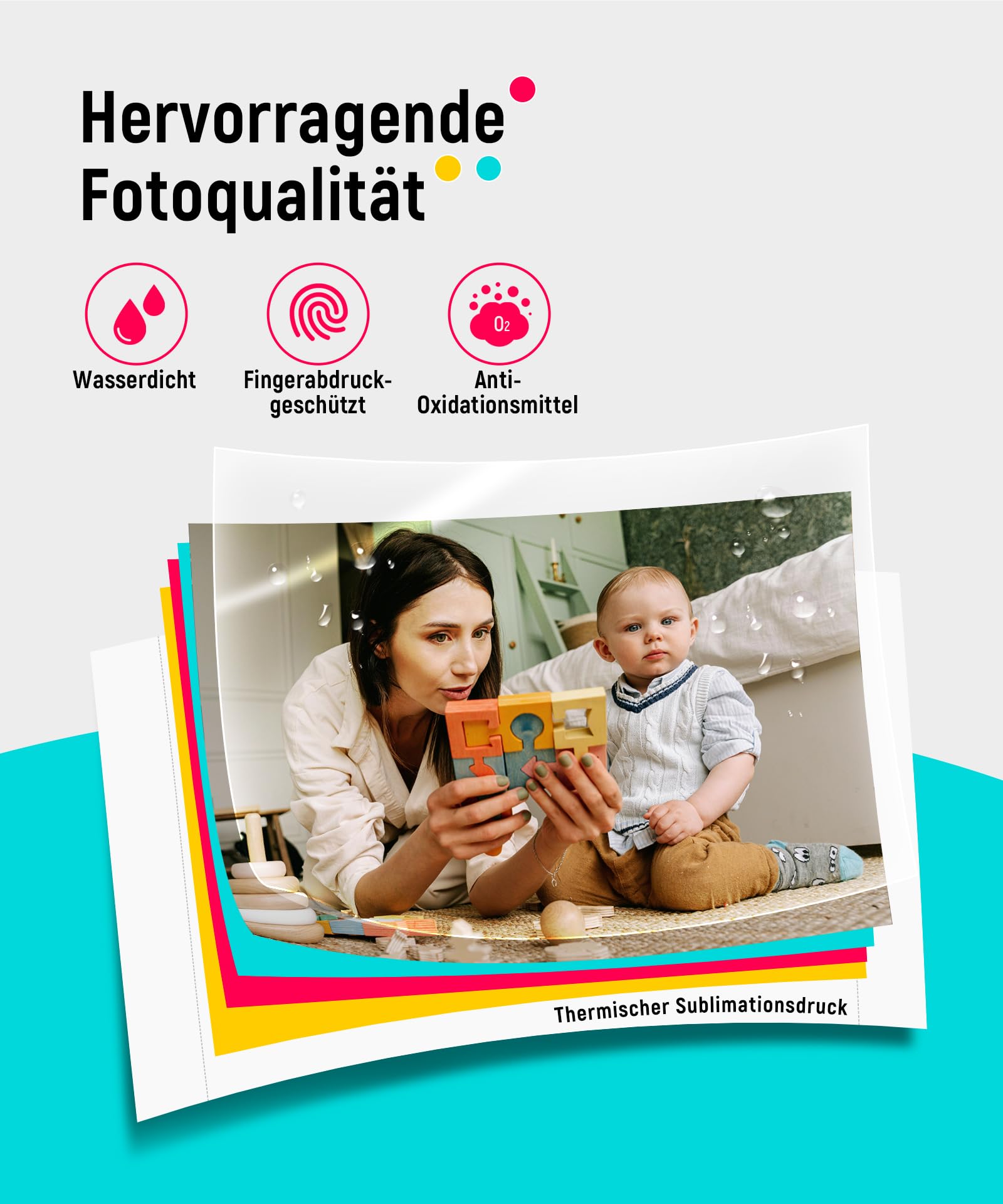 LIENE Drukarka Fotograficzna WiFi 10x15 300DPI Do iPhone Android PC — miniatura 5