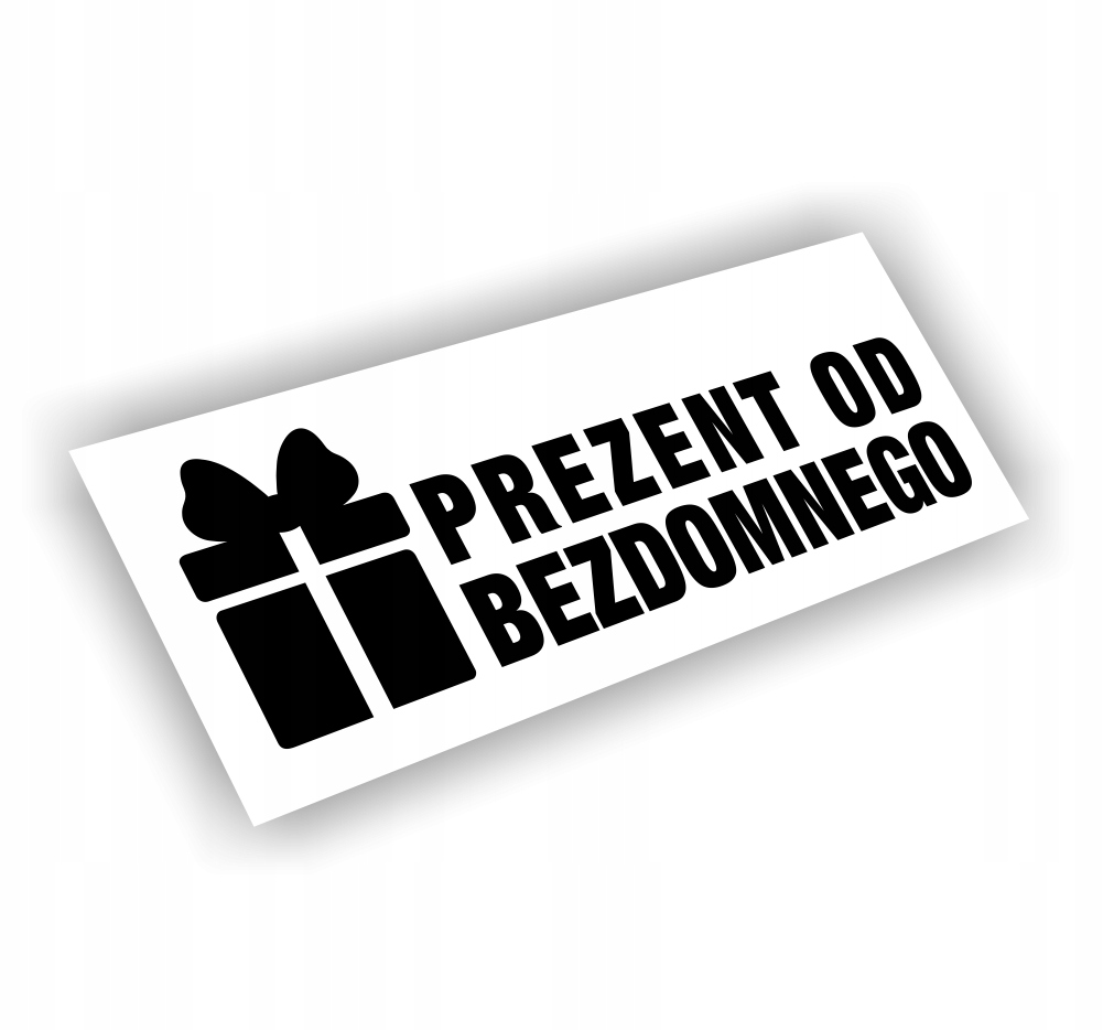Naklejka Od Bezdomnego kolor Czarny śmieszne naklejki na samochód!