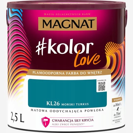 Magnat kolorLove palmoodporna KL26 morski turkus