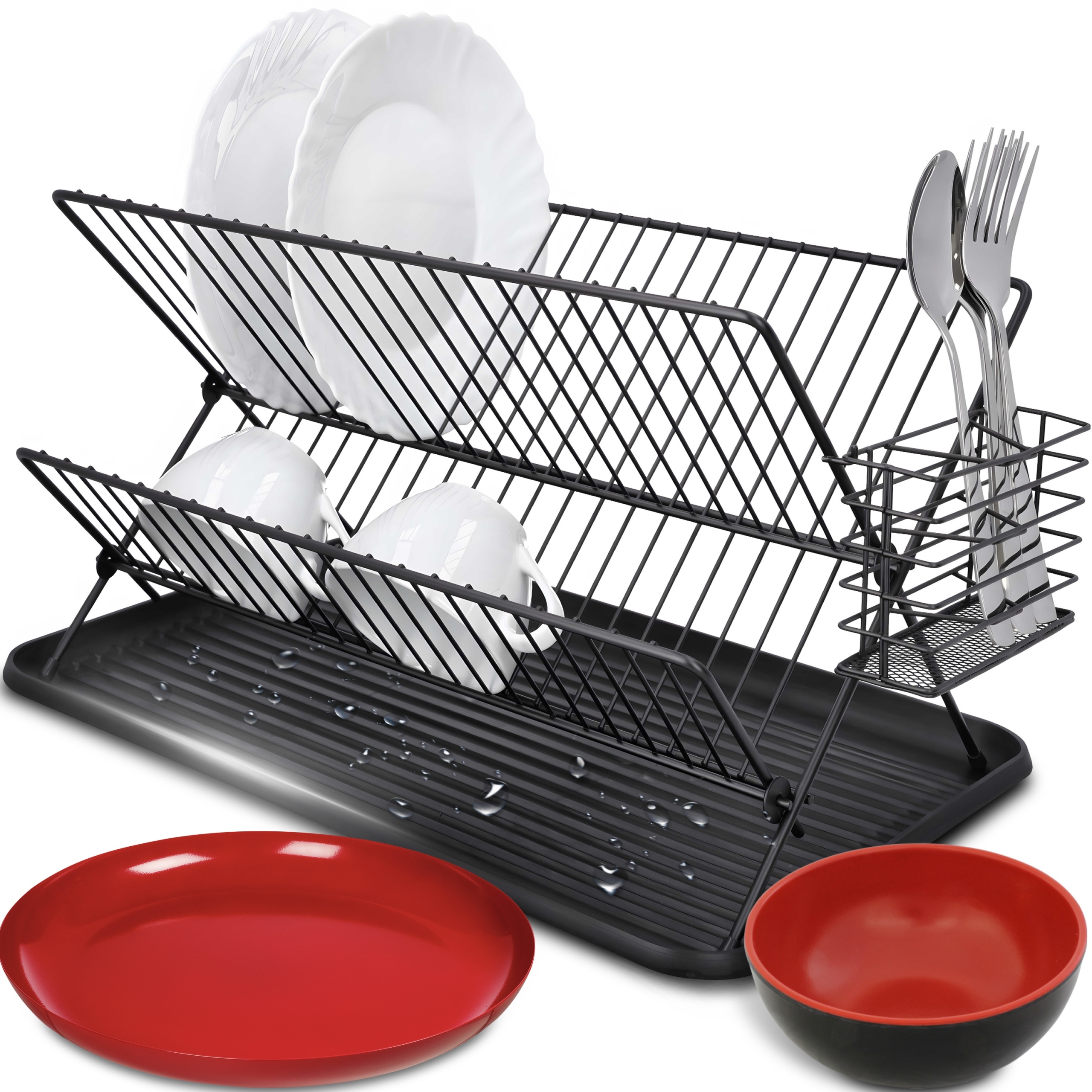 SUSZARKA NA NACZYNIA OCIEKACZ DO NACZYŃ NA TALERZE DUŻA SZTUĆCE STOJĄCA Marka Retoo