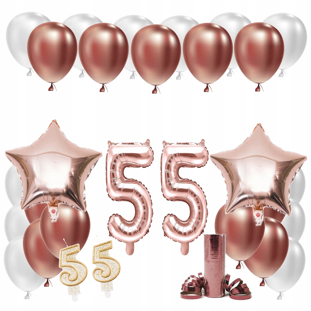 

Zestaw Balony 55 Rocznica Ślubu Rose Gold