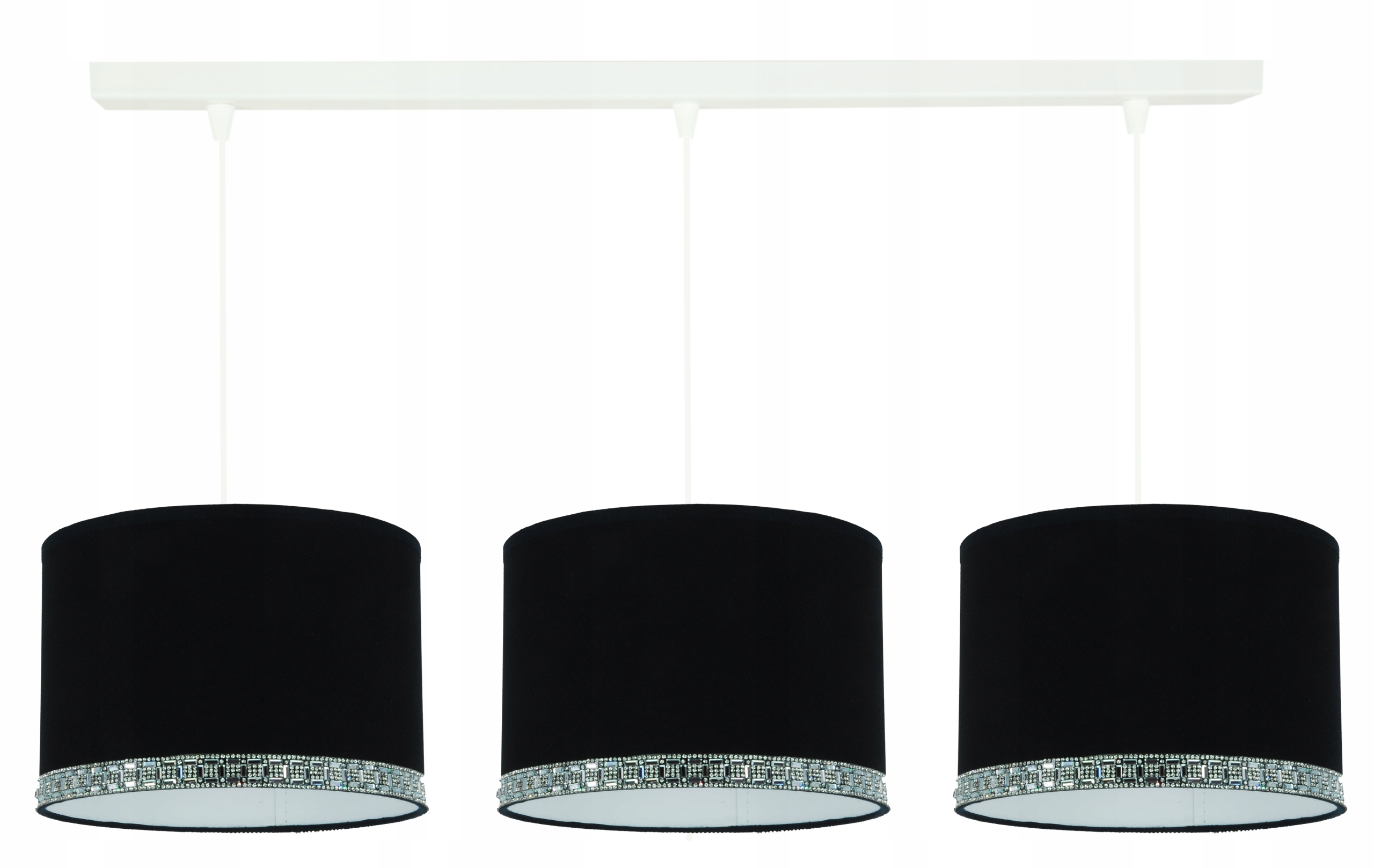 Módní závěsná stropní lampa, moderní lustr Černé stínidlo dekorace 20 cm