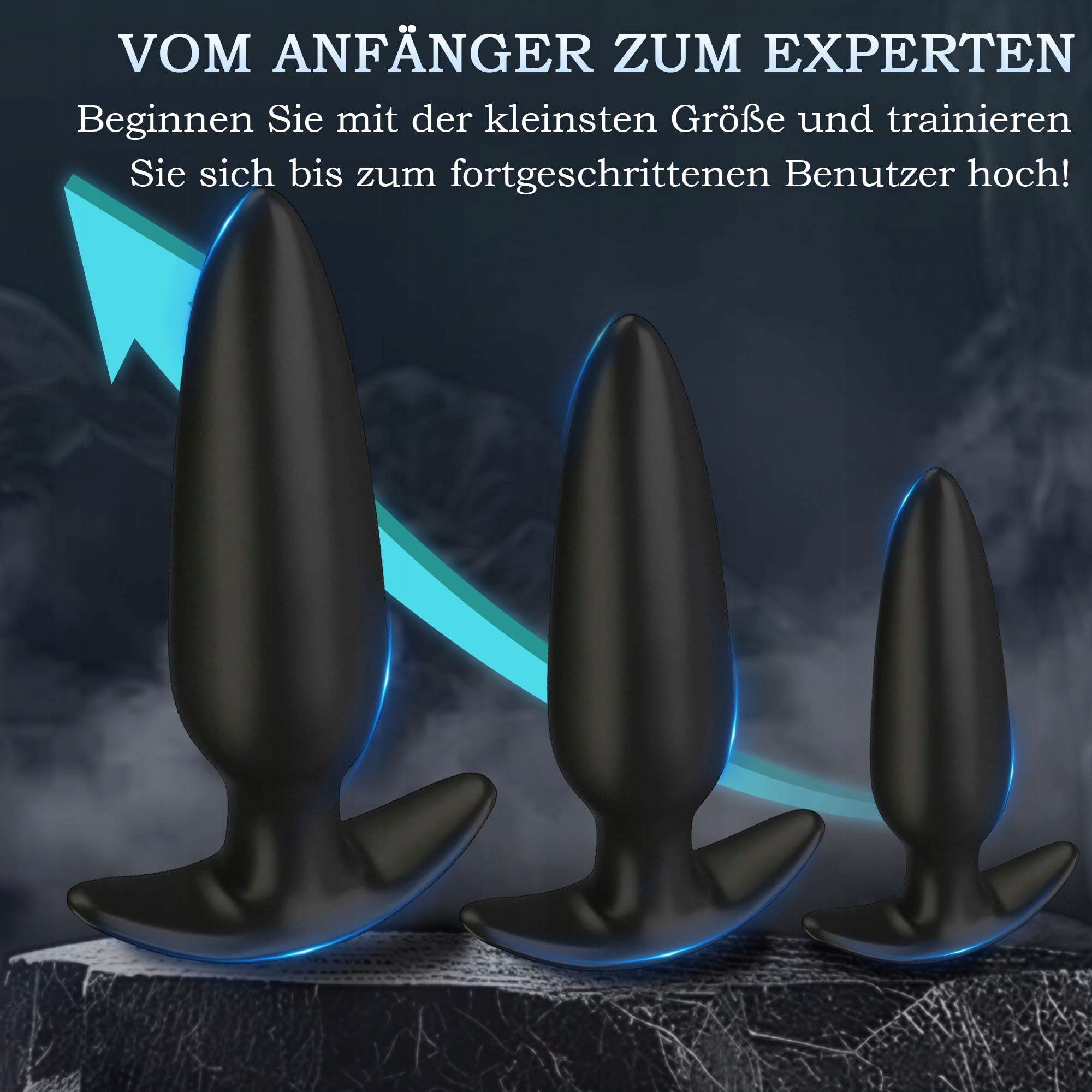 CHICLSQ Zdalnie Sterowany Wibrator Anus Dildo Plug 10 Trybów — miniatura 3