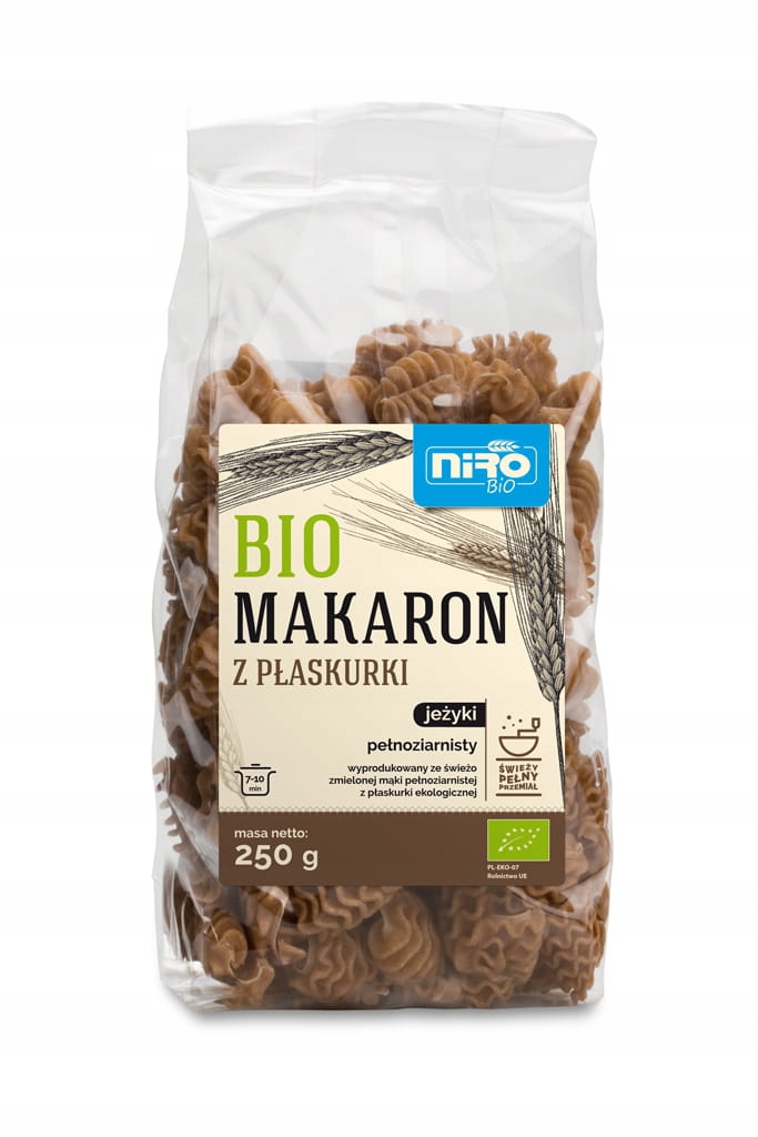 Levně 3x Niro Těstoviny (z placky) celozrnné ježky Bio 250 g