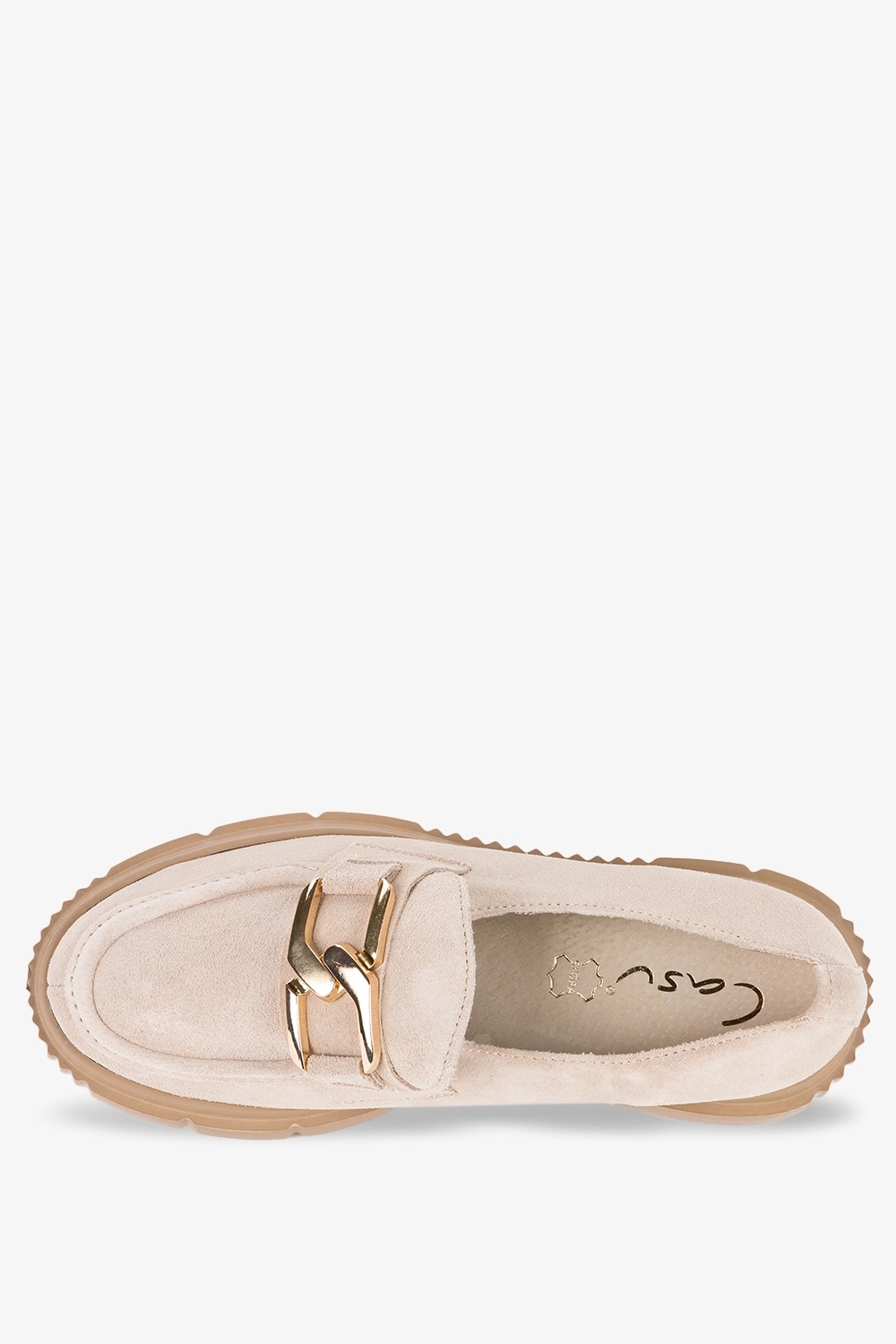 LEKKIE MOKASYNY SKÓRZANE NA PLATFORMIE PÓŁBUTY WSUWANE BEŻOWE DAMSKIE r 40 Kod producenta 7079940000404