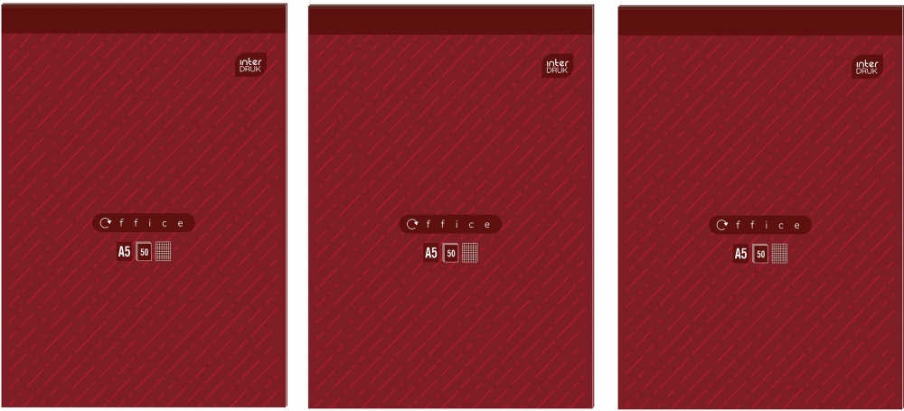 Blok biurowy notes A5 50 Kart w kratkę klejony x3