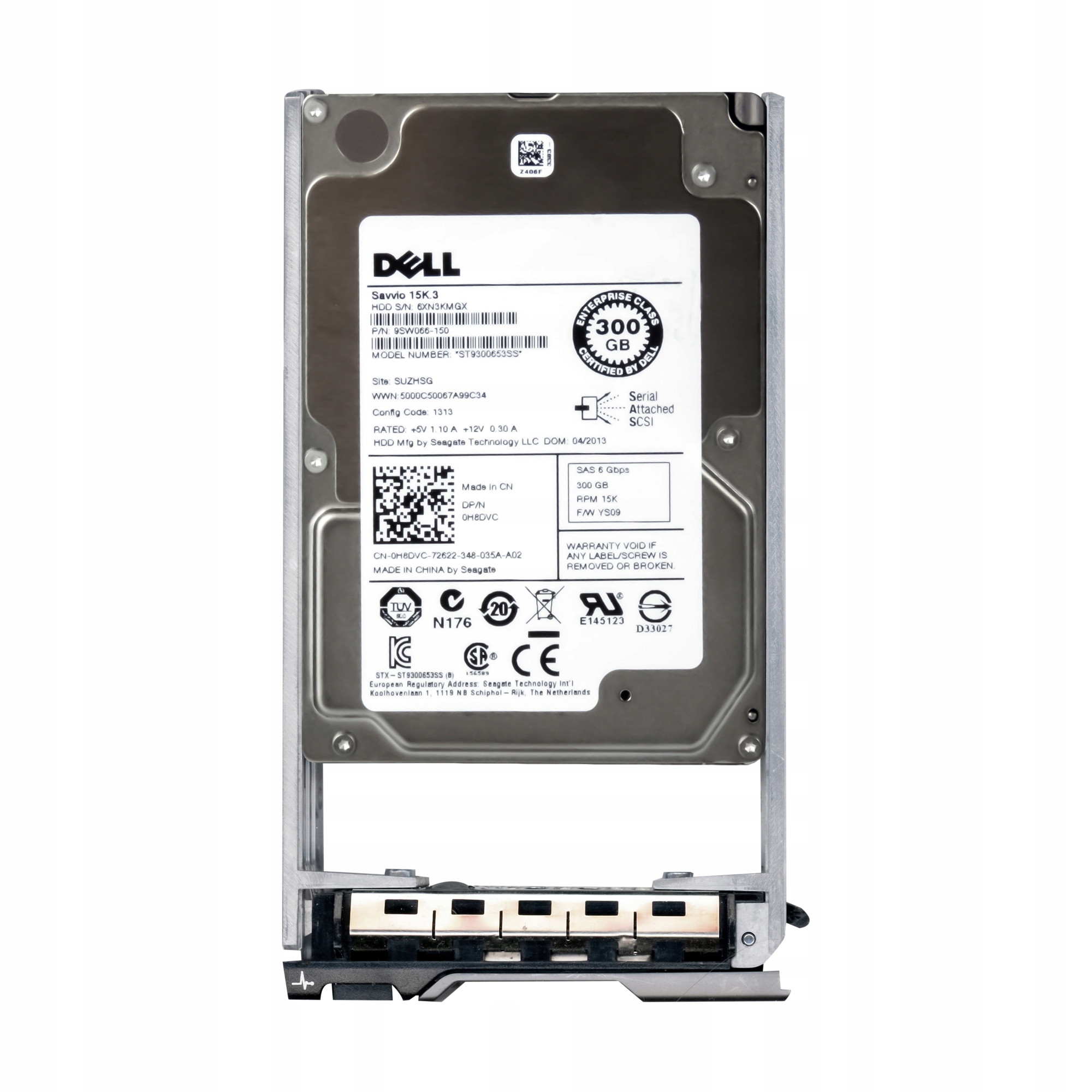 

Dell 0H8DVC 300GB 15K 64MB SAS-2 2.5'' ST9300653SS