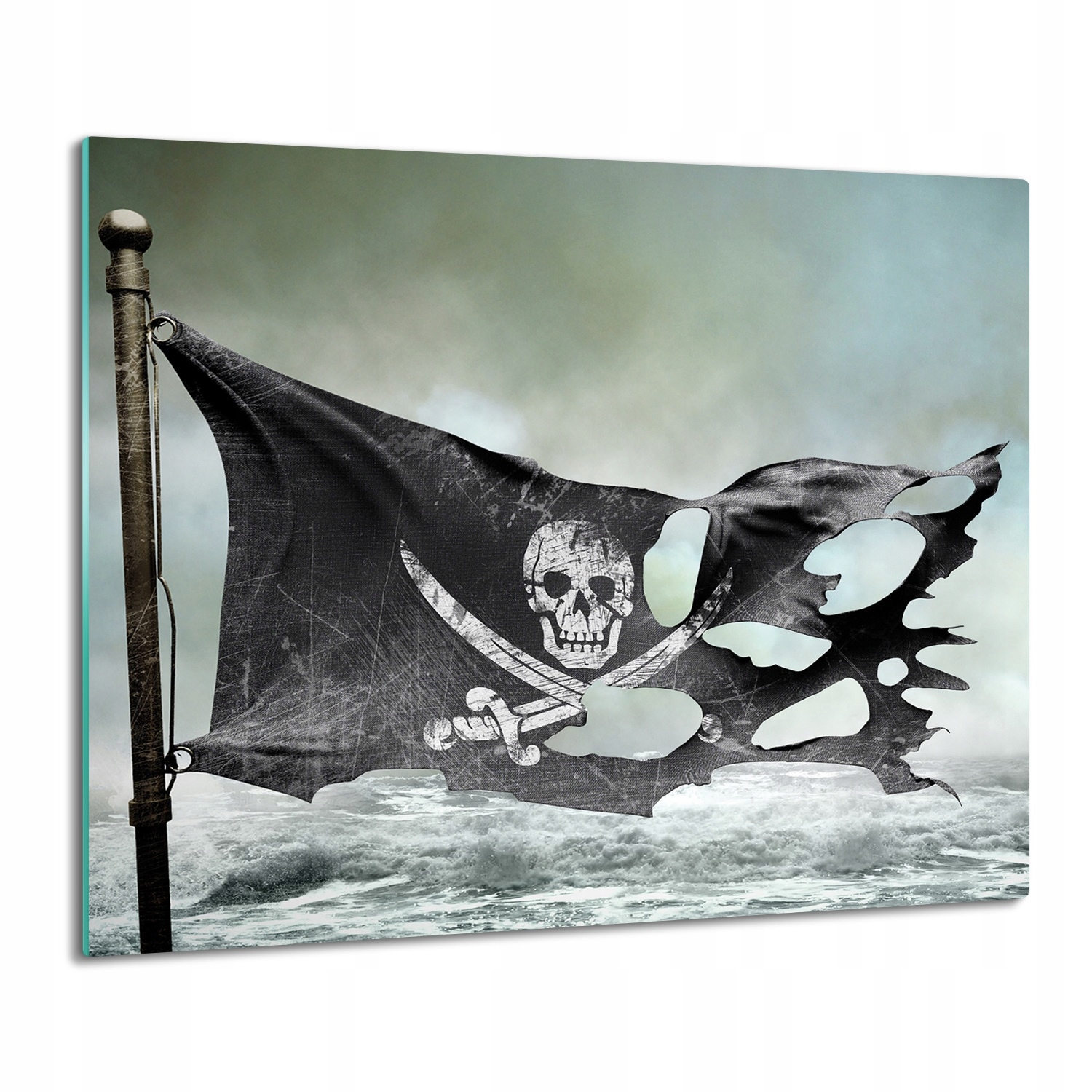 skleněná splashback deska Vlajka piráti moře 60x52