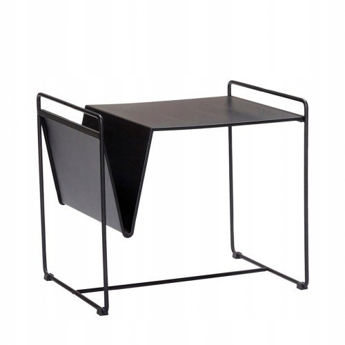 Hübsch Nordic Stolík s poličkou na noviny čierny