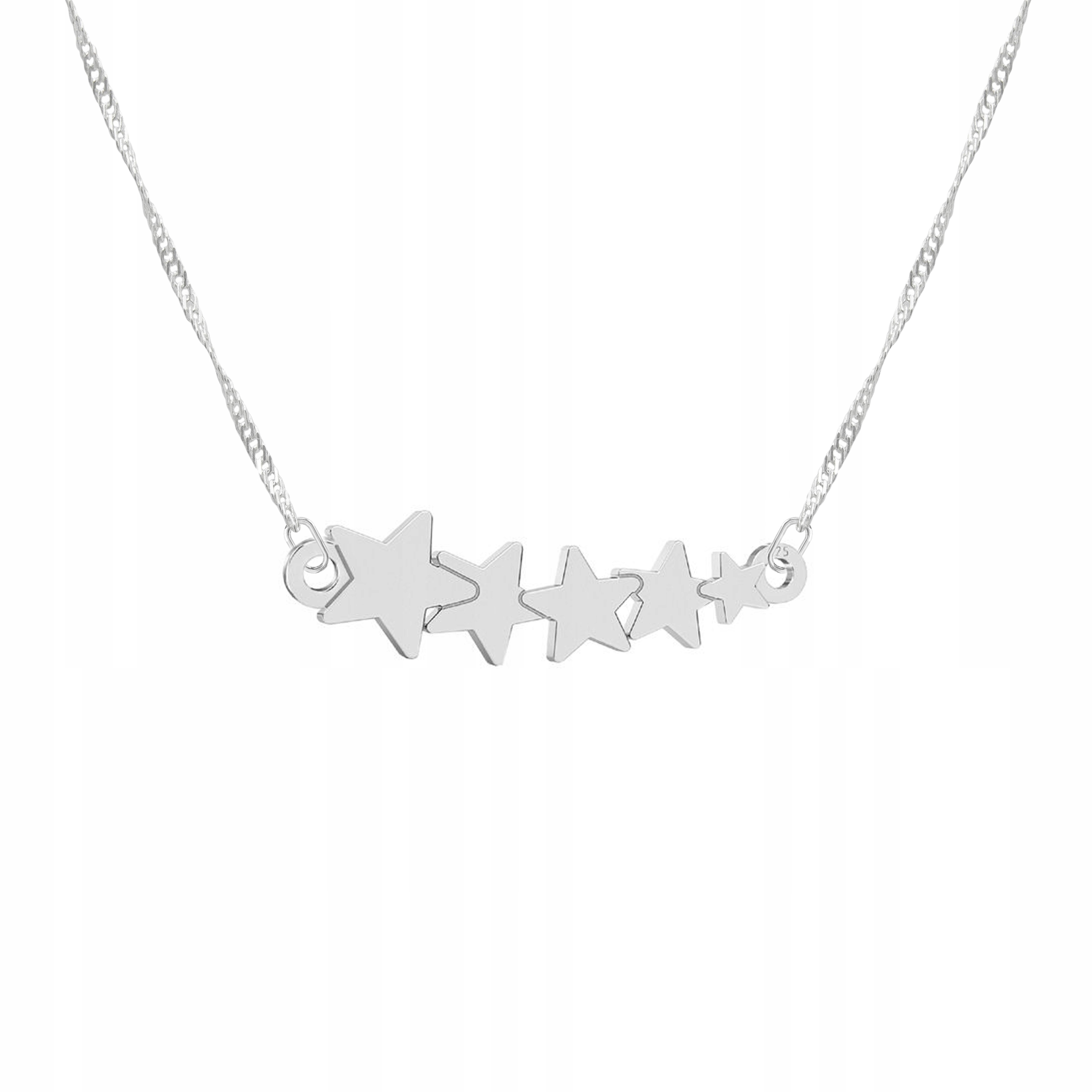 Stříbrný řetízek náhrdelník 925 Hvězdičky Stars