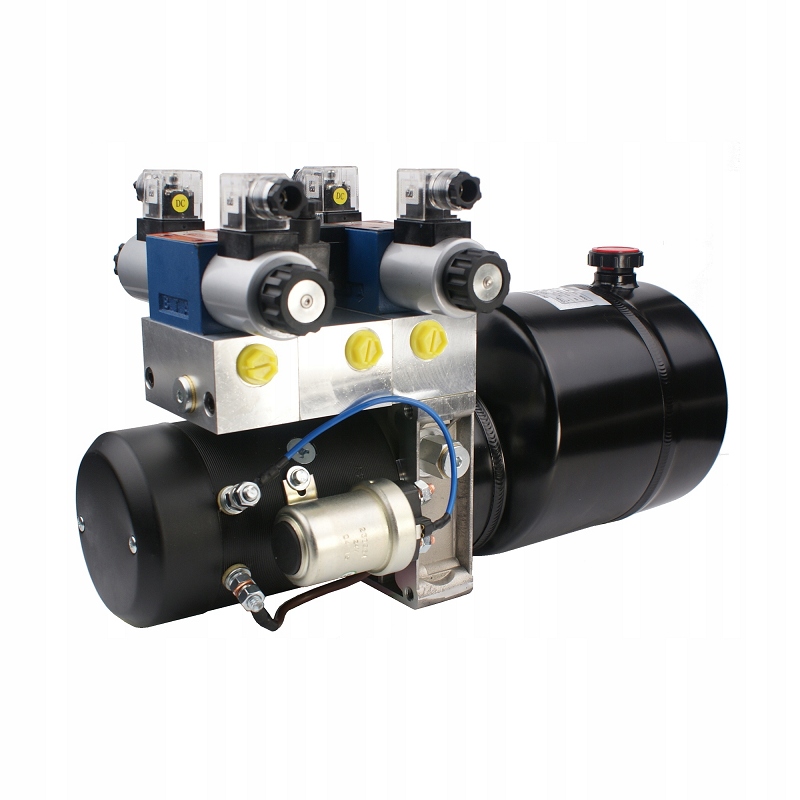 Kompletní mobilní hydraulický agregát 12V 1,6 kW 2,0 cm3 12L se dvěma elektro
