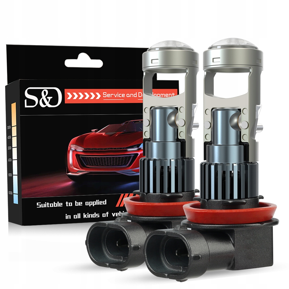 Żarówki Led H11 Retrify S&d Projector Idealne Odcięcie Soczewka Fisheye