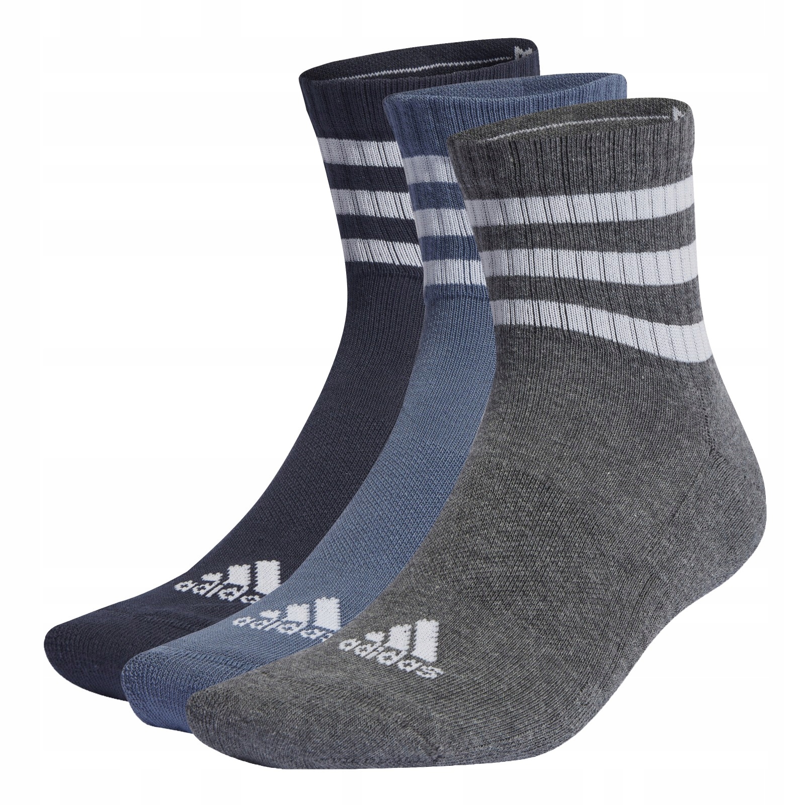 Skarpetki męskie adidas 3-Stripes Cushioned Sportswear Low-Cut Socks 3 Pairs