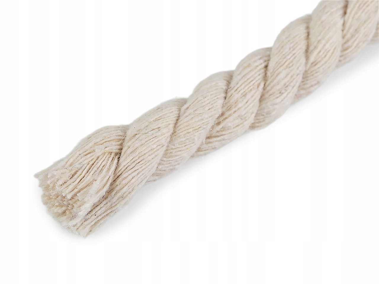 Bavlněná šňůra Ø12 mm stáčená, návin 29 m, macramé 29 m 1 přírodní já