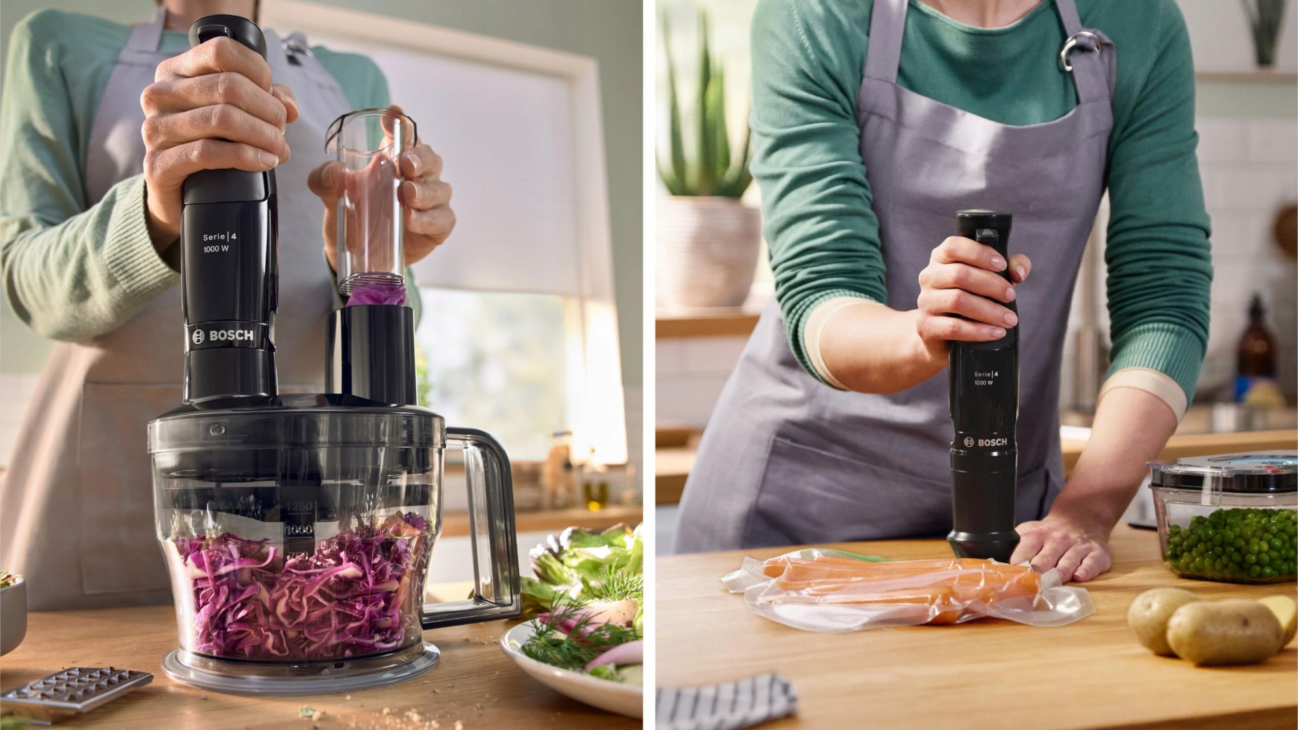 BOSCH Blender Ręczny ErgoMaster 1000W System QuattroBlade Akcesoria — miniatura 8