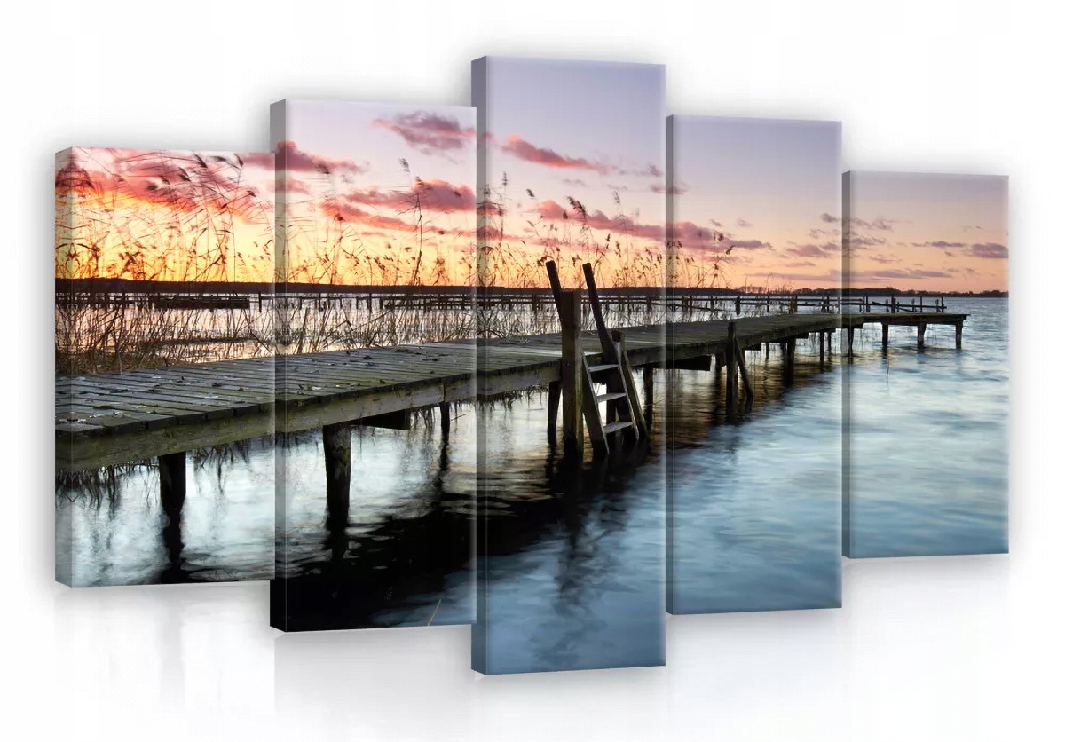 Obraz Na Plátně Canvas 100x60 Most Voda Západ