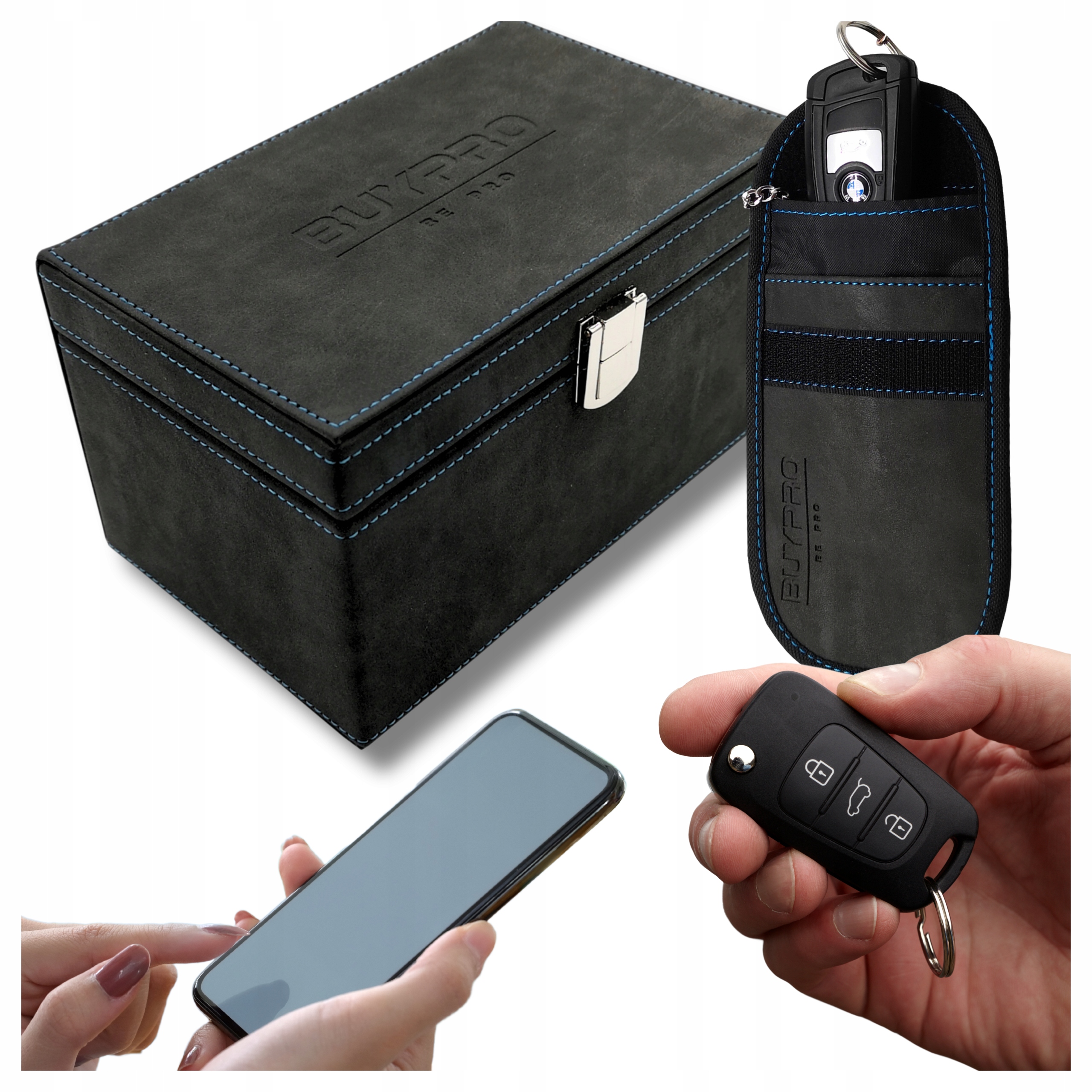 Protikrádežový box Pouzdro Ochrana klíče od auta Blokování signálu Rfid