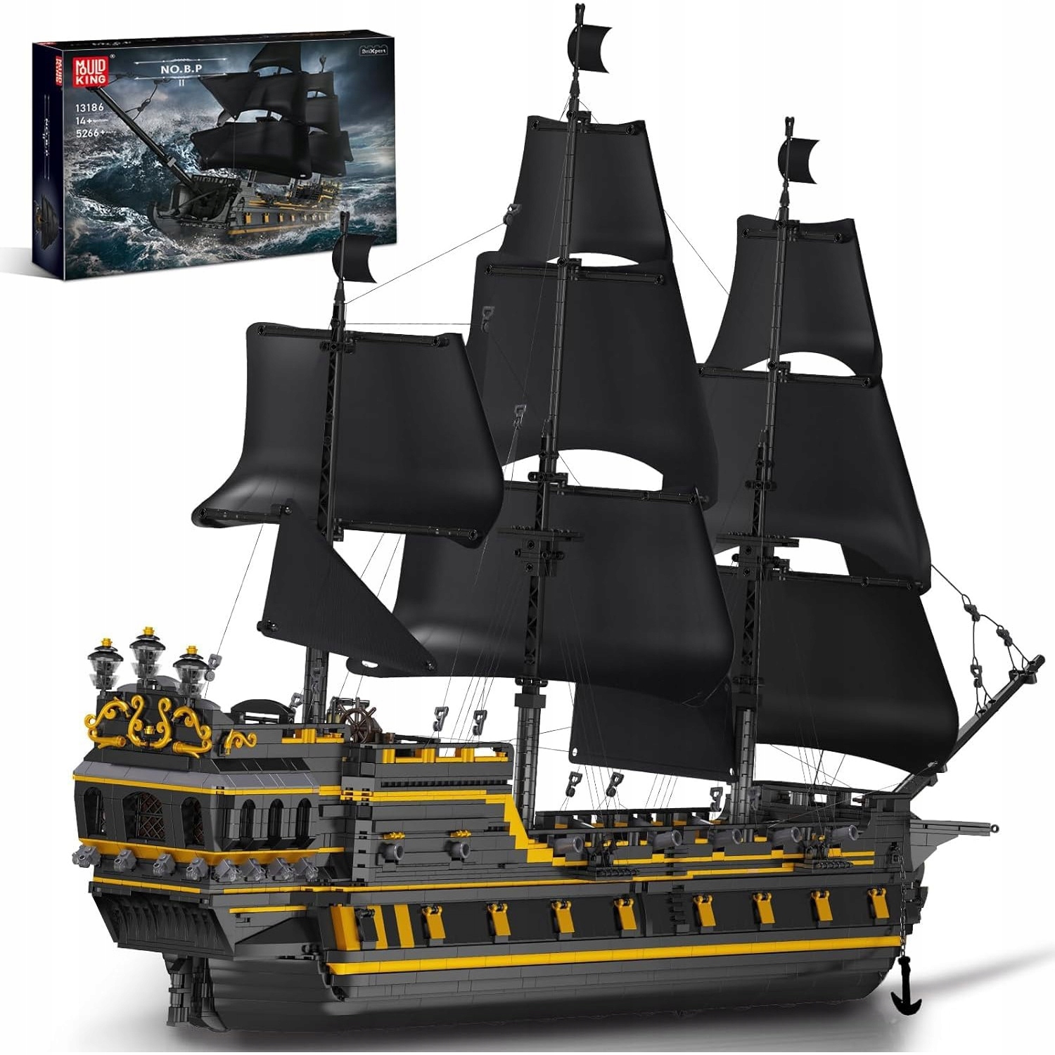 Mould King 13186 Black Pearl II Zestaw klocków z 5266 elementów