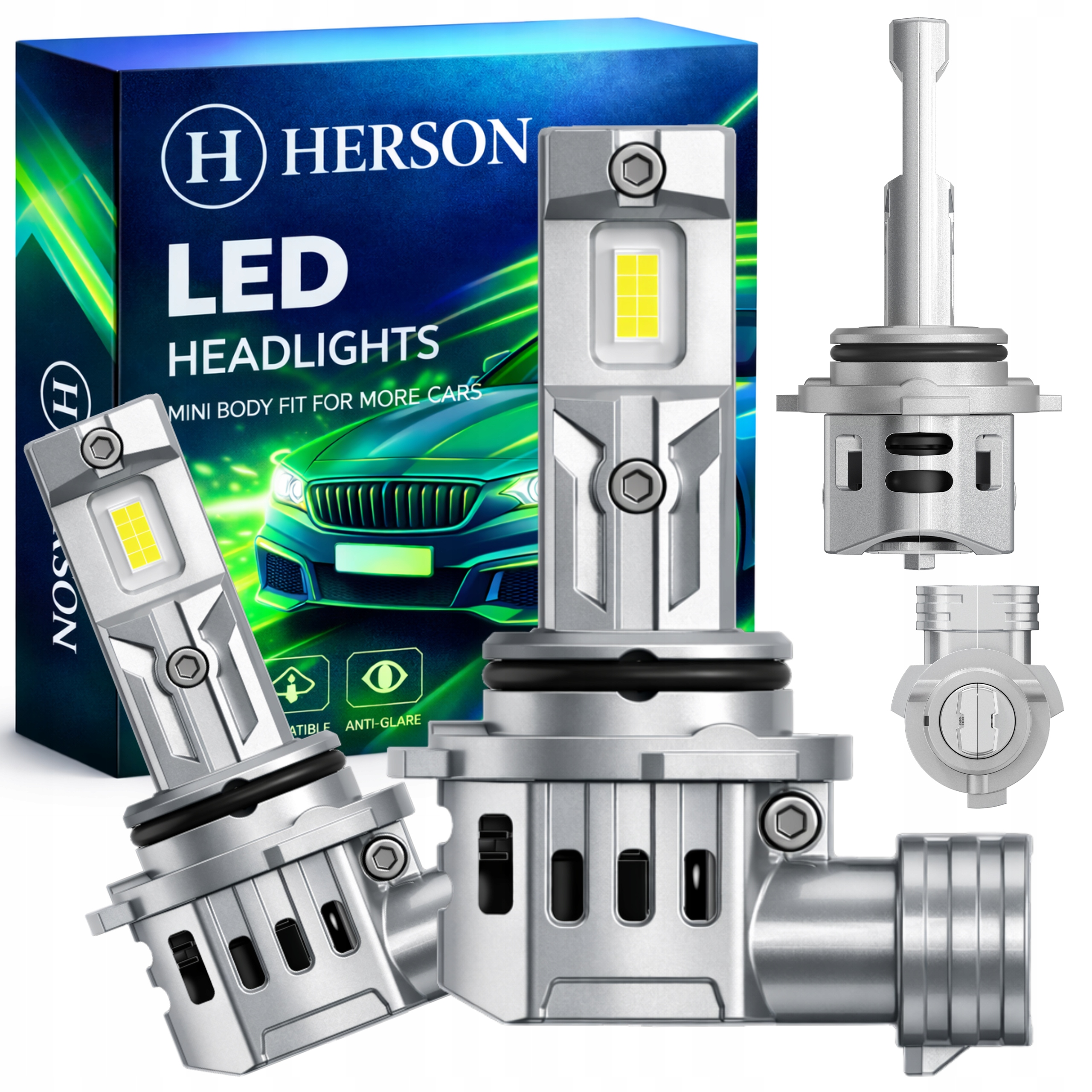 Žárovky HB3 9005 Led 12V 125W Canbus Homologace Silné Bílé Světlo