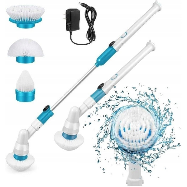 Levně Elektrický Rotační Kartáč Bezdrátový Mop 360 Stupňů Pro Mytí Podlah
