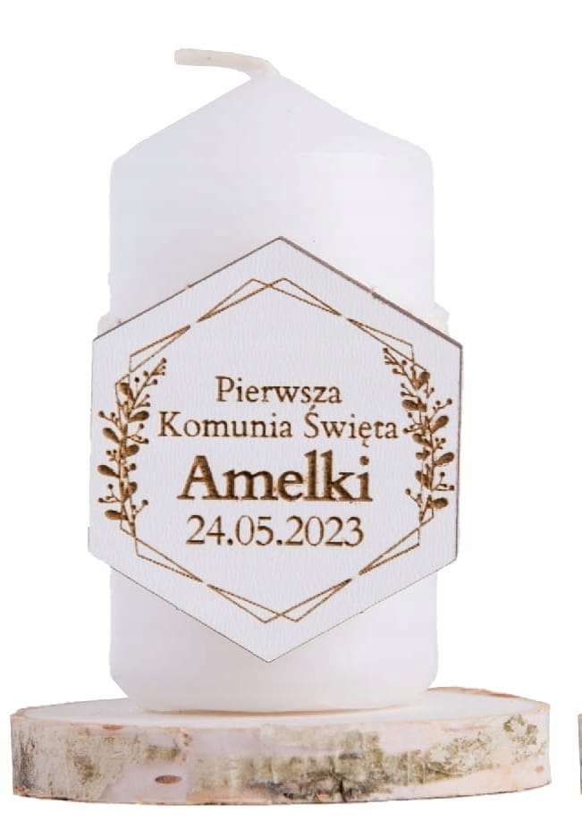 

Świeczka podziękowanie Pierwsza Komunia Święta