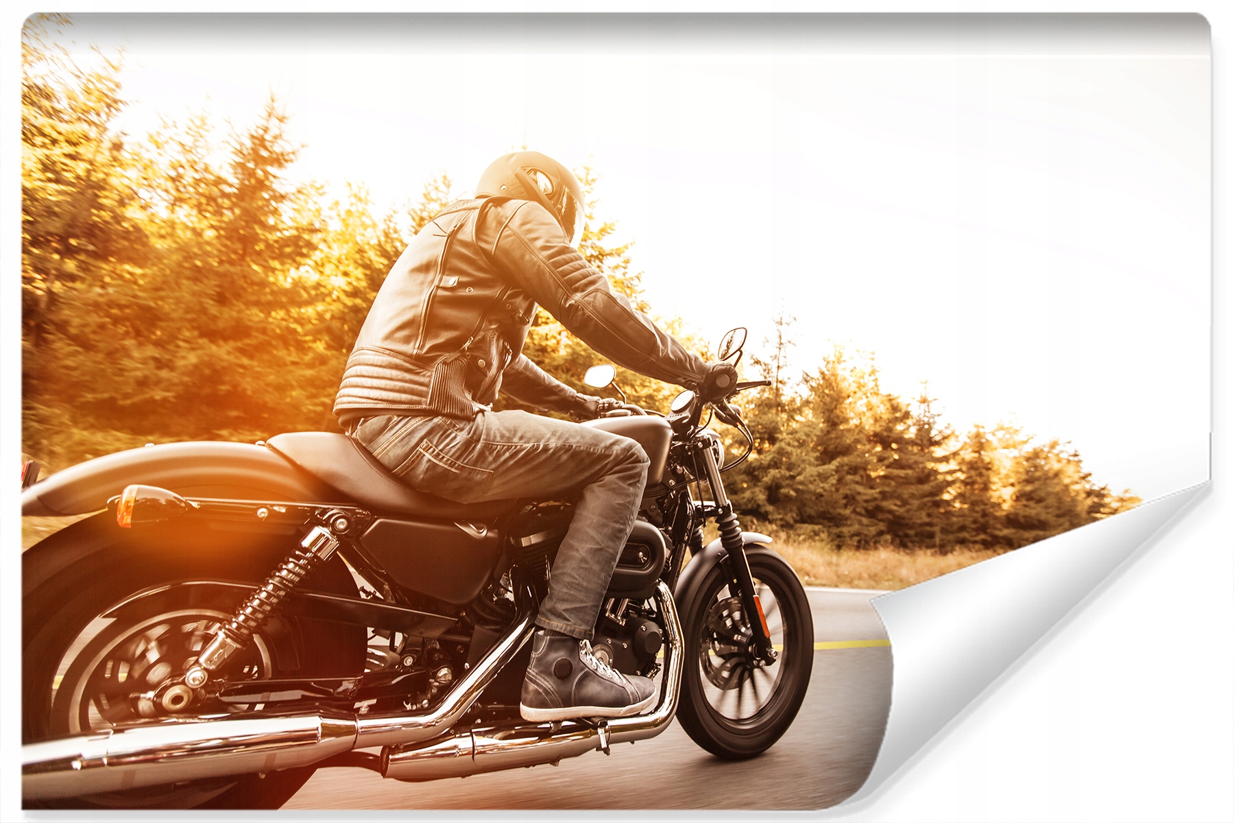 Fototapeta 3D Motocykl Chopper do kanceláře 405x270