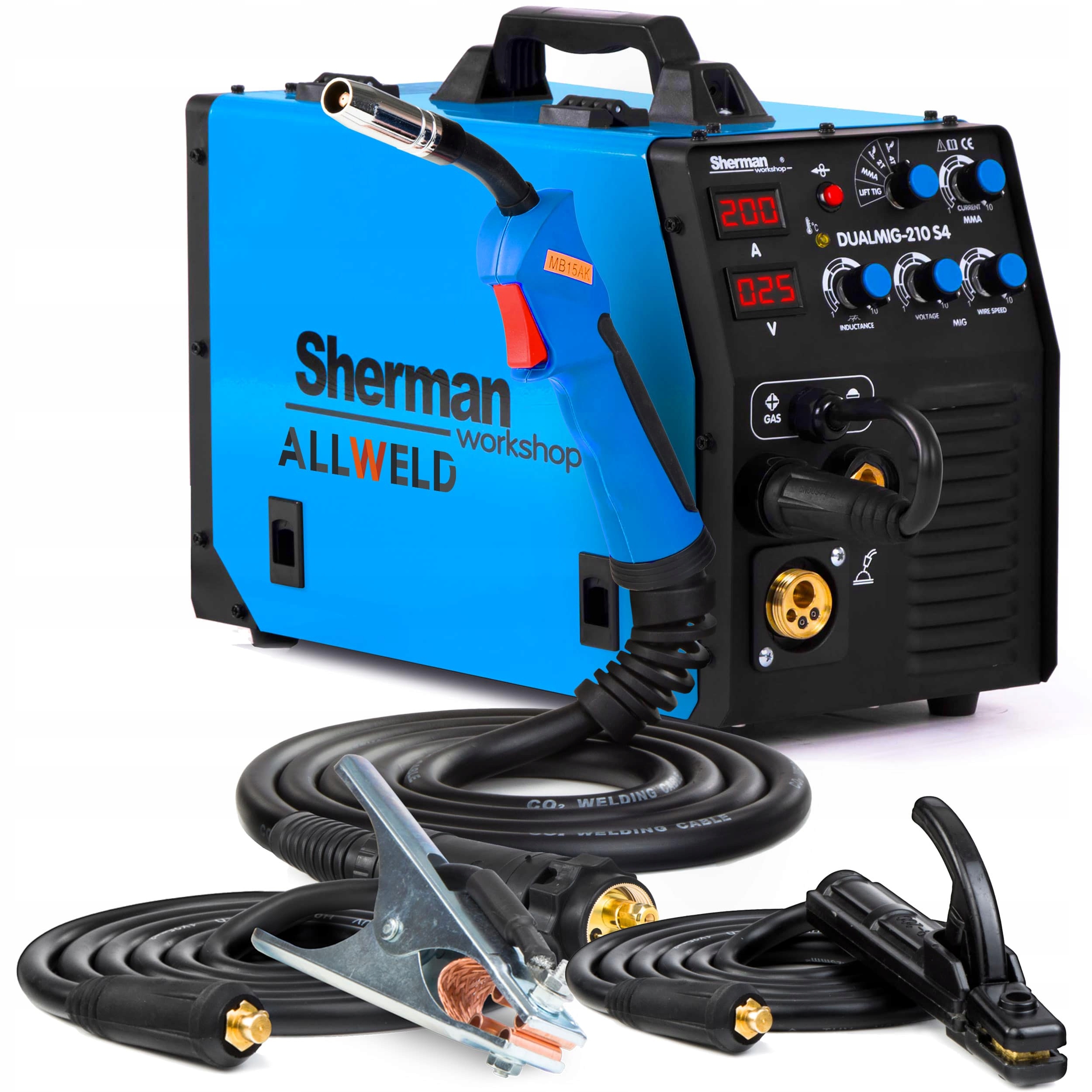 Svařovací Stroj Migomat Sherman Dualmig 210 S4 Mig Mag Mma Tig 230V 200A Igbt 3V1