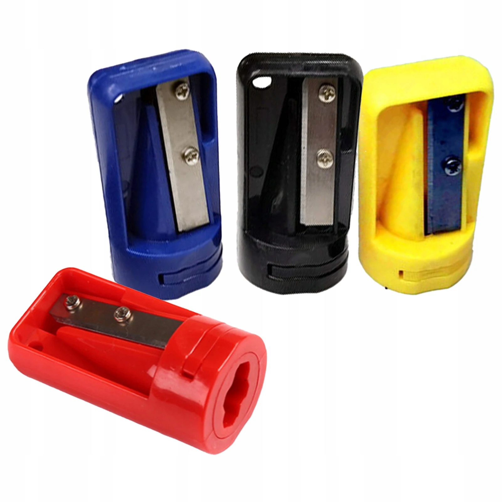 4pcs For Kids Standard Pencil Sharpeners Easy Use Colorful Plastic Sharp Ma