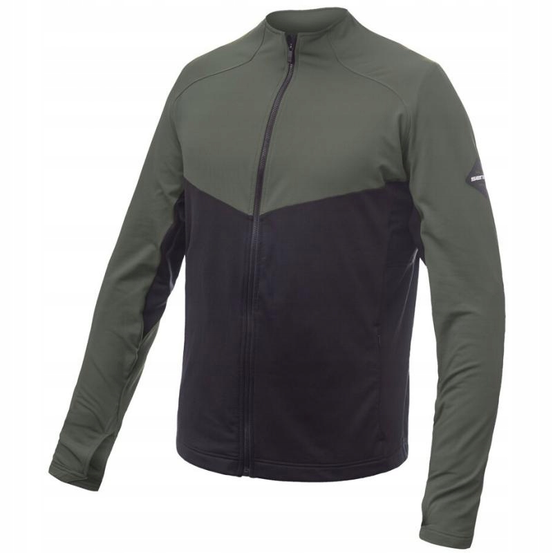 Sensor Mikina Coolmax Thermo celozip pánské černá-olivově zelená L