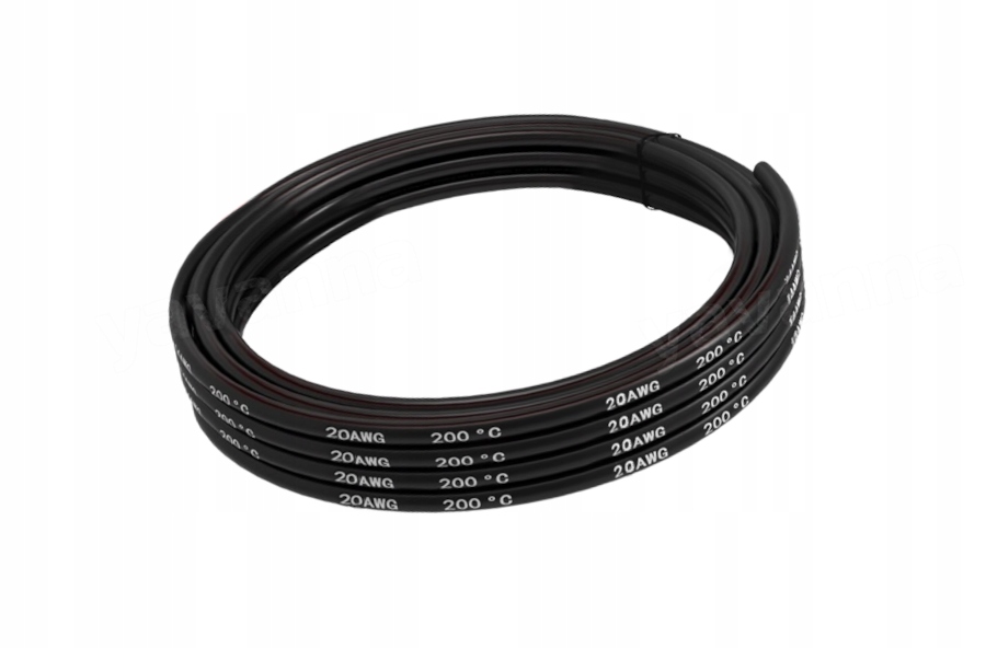 

Przewód silikonowy 20 Awg czarny 1mb