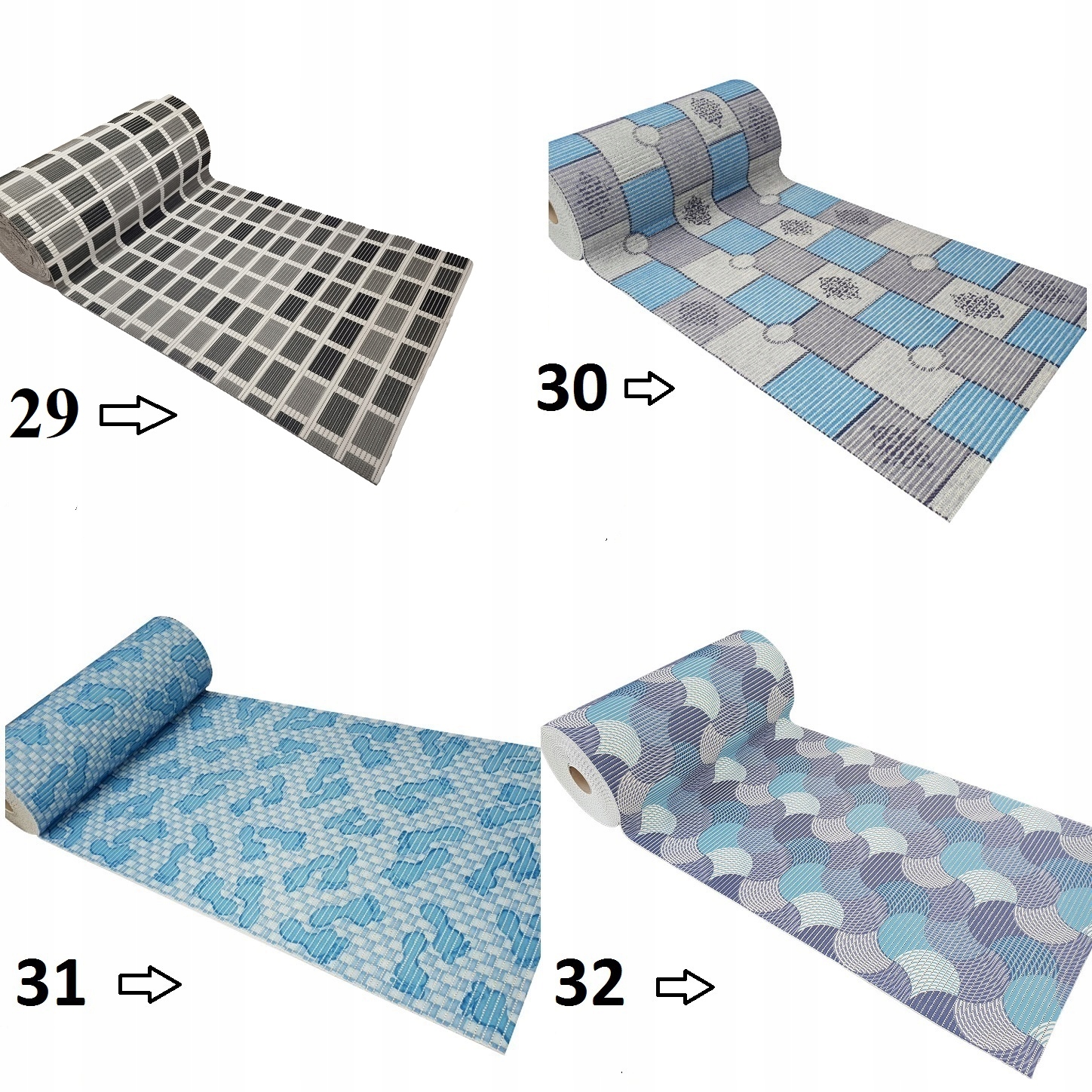 MATA DO ŁAZIENKOWA NA METRY SYMPATEX 45 WZORÓW Kształt inny